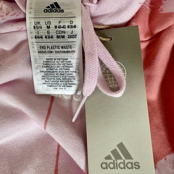 adidas Essentials Print Hooded Relaxed Sweatshirt - Size Medium - Picture 7 of 8